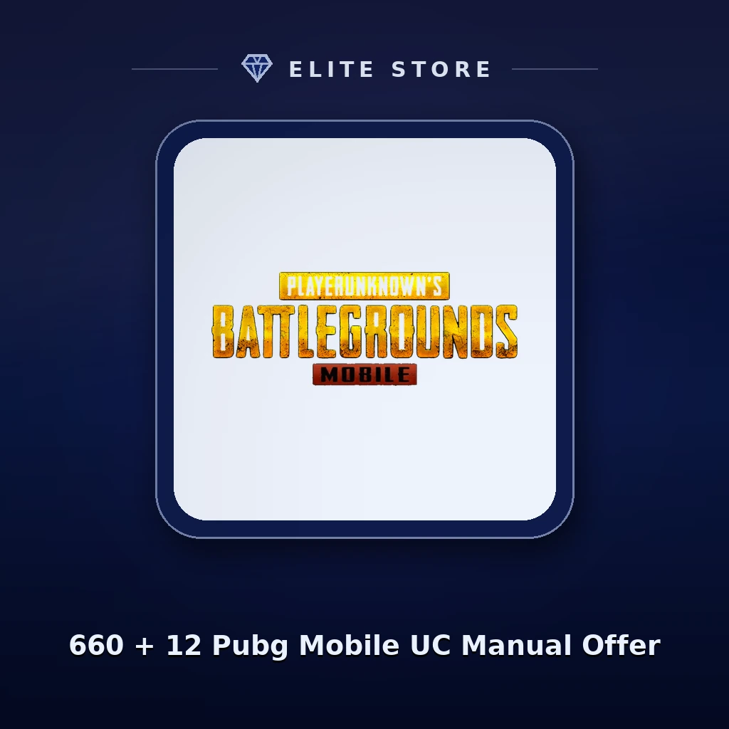 660 + 12 Pubg Mobile UC Manual Offer
